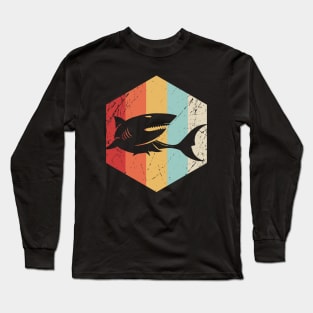 Shark Retro Distressed Long Sleeve T-Shirt